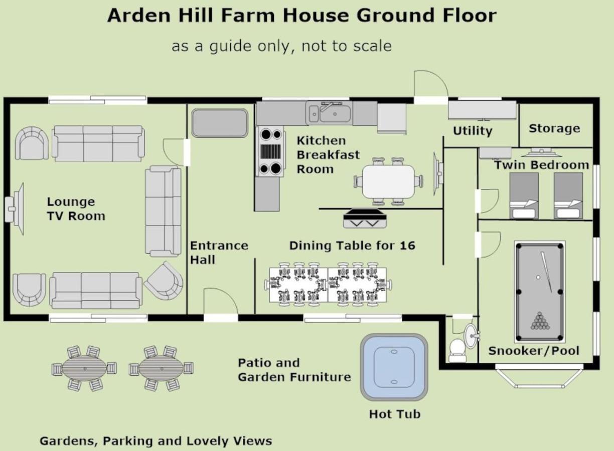 סטרטפורד-אפון-אבון Arden Hill Farmhouse - Hot Tub, Snooker Table, Sleeps 16 מראה חיצוני תמונה
